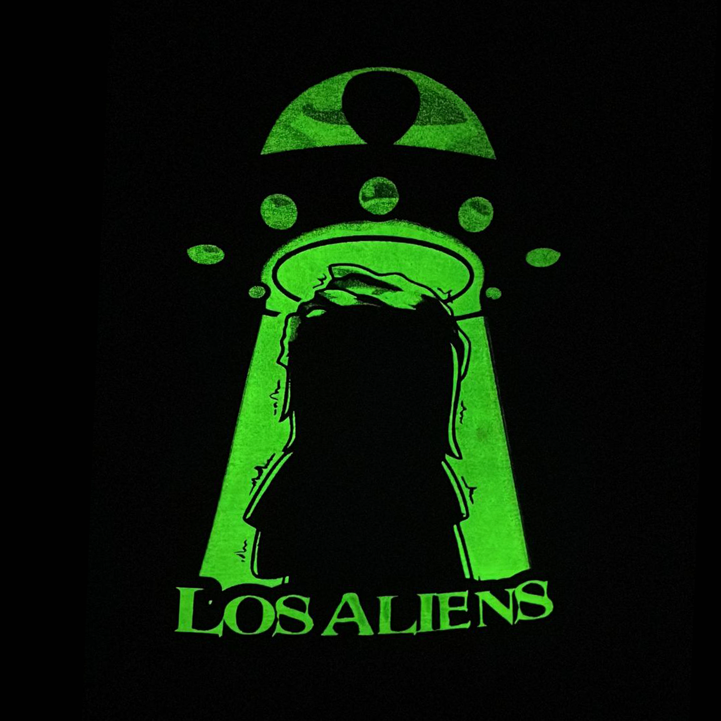 MISSASINFONIA PLAYERA ACID WASH DE LOS ALIENS EXISTEN FOSFO & GLOW